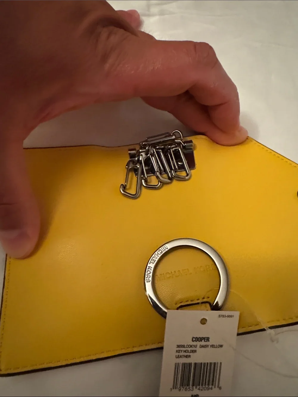 Michael Kors Yellow Saffiano Envelope Card Wallet